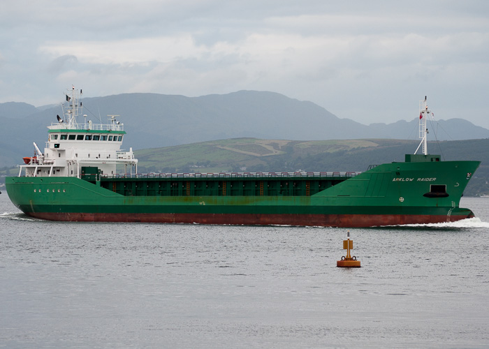 Photograph of the vessel  Arklow Raider pictured passing Greenock on 7th August 2014