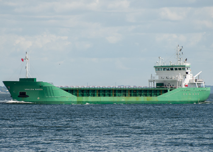 Photograph of the vessel  Arklow Raider pictured passing Greenock on 9th August 2014