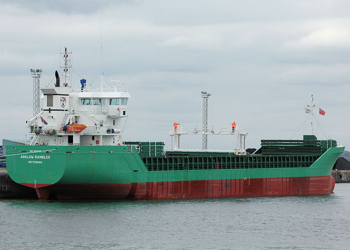Photograph of the vessel  Arklow Rambler pictured in Griffin Dock, Ayr on 2nd May 2010