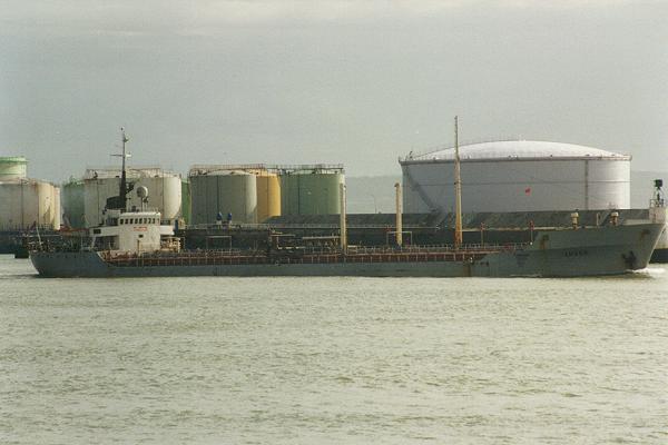 Photograph of the vessel  Arvor pictured departing Le Havre on 6th March 1994
