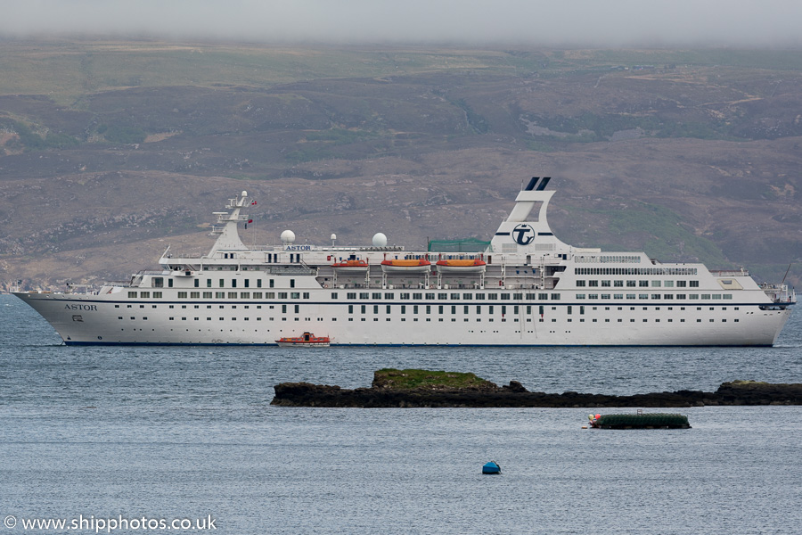 Photograph of the vessel  Astor pictured at Portree on 18th May 2016