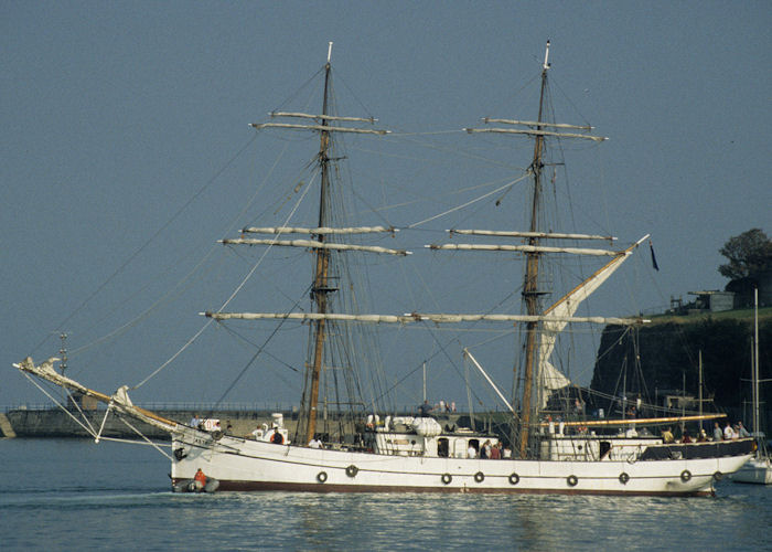 Photograph of the vessel  Astrid pictured arriving at Weymouth on 26th September 1997