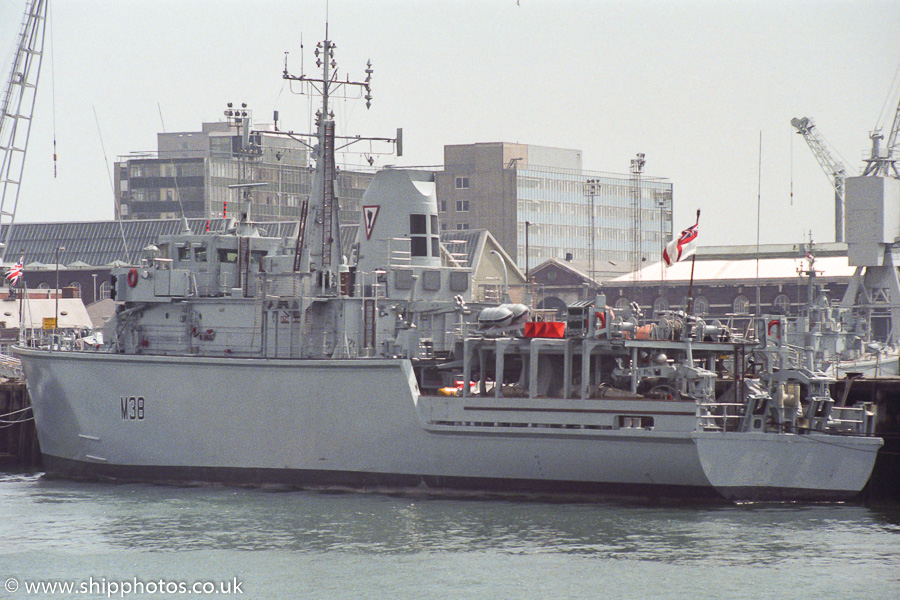 Photograph of the vessel HMS Atherstone pictured in Portsmouth Naval Base on 11th June 1989