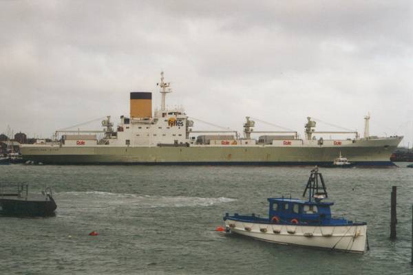 Photograph of the vessel  Auckland Star pictured arriving in Portsmouth on 6th May 1998