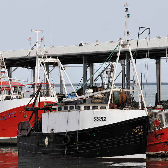Photograph of the vessel fv Aurora pictured at the Fish Quay, North Shields on 23rd March 2012
