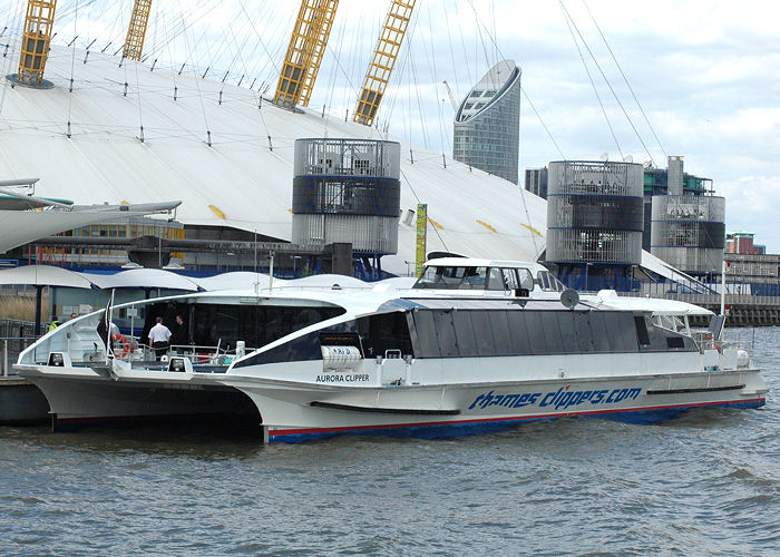 Photograph of the vessel  Aurora Clipper pictured in London on 18th May 2008