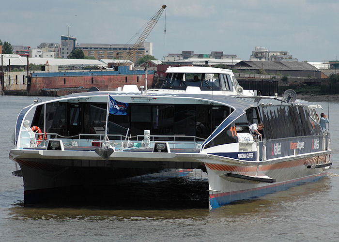 Photograph of the vessel  Aurora Clipper pictured in London on 14th June 2009