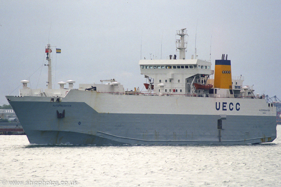 Photograph of the vessel  Autofreighter pictured departing Southampton on 3rd May 2003