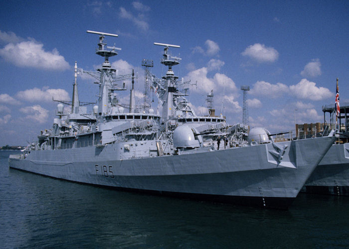 Photograph of the vessel HMS Avenger pictured in Portsmouth Naval Base on 29th May 1994