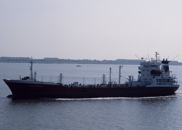 Photograph of the vessel  Aztek pictured on the River Elbe on 21st August 1995