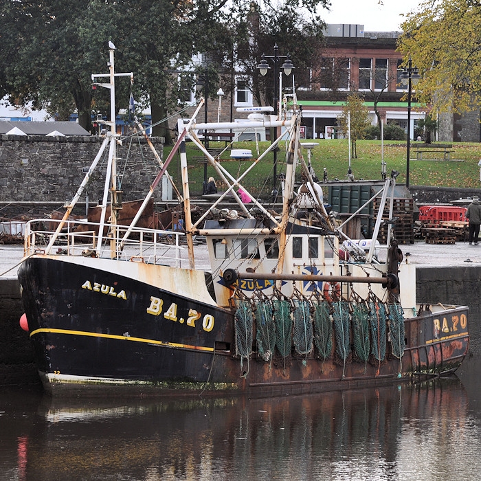 Photograph of the vessel fv Azula pictured at Kirkcudbright on 19th October 2012