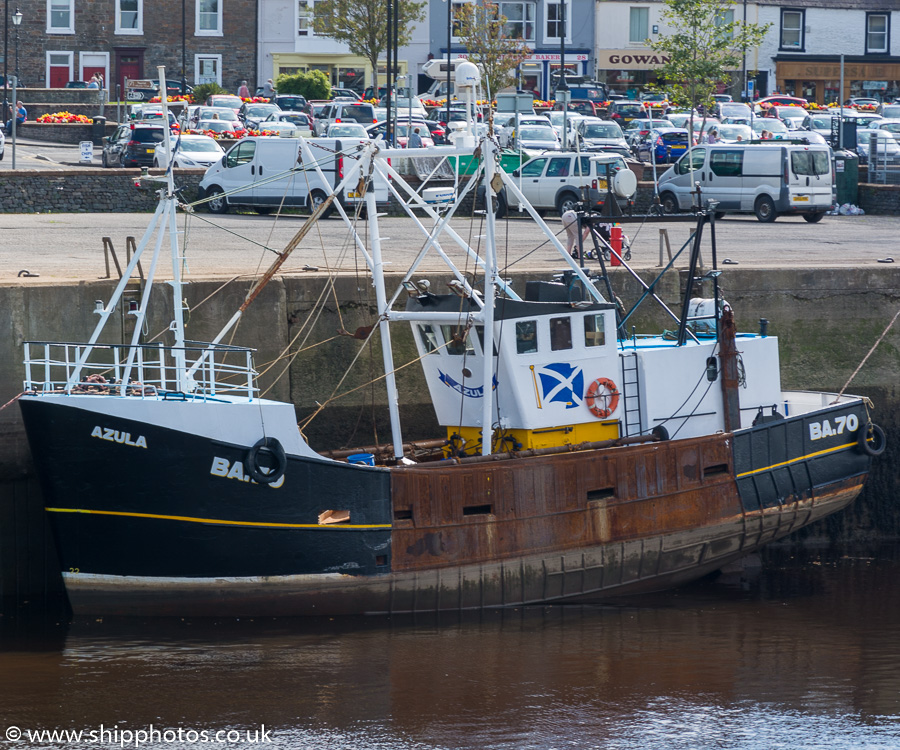 Photograph of the vessel fv Azula pictured at Kirkcudbright on 2nd September 2017