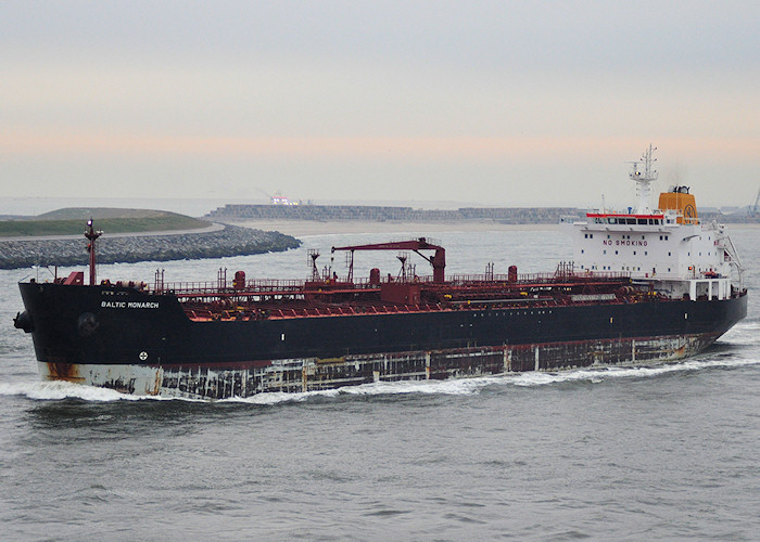 Photograph of the vessel  Baltic Monarch pictured approaching Europoort on 28th June 2011