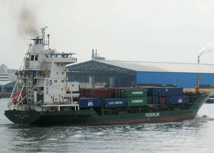Photograph of the vessel  Baltic Trader pictured passing Vlaardingen on 26th June 2011