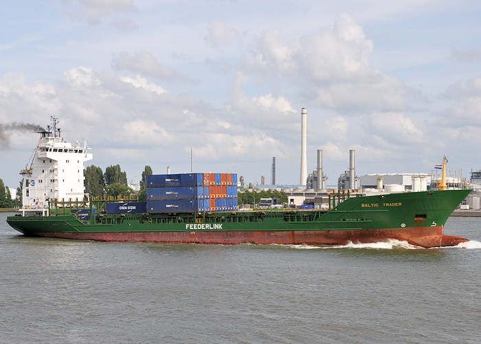 Photograph of the vessel  Baltic Trader pictured passing Vlaardingen on 23rd June 2012