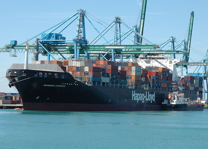 Photograph of the vessel  Bangkok Express pictured at Port Saint Louis du Rhône on 10th August 2008