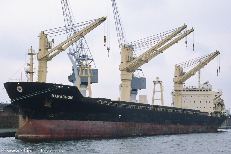 Photograph of the vessel  Barachois pictured in Vierde Havendok, Antwerp on 20th June 2002