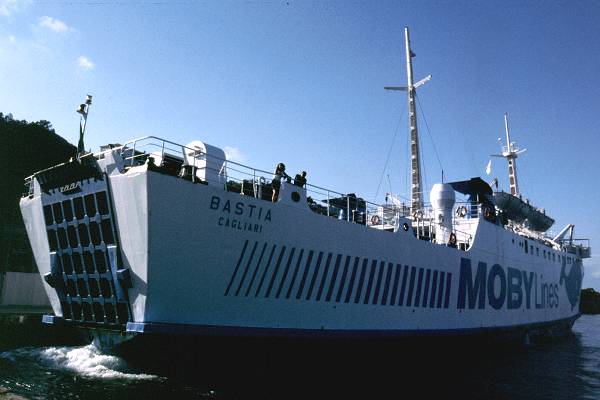 Photograph of the vessel  Bastia pictured arriving in Santa Teresa di Galura on 31st August 1999
