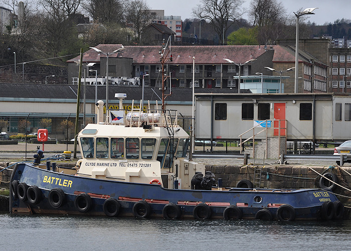 Photograph of the vessel  Battler pictured in Victoria Harbour, Greenock on 6th April 2012