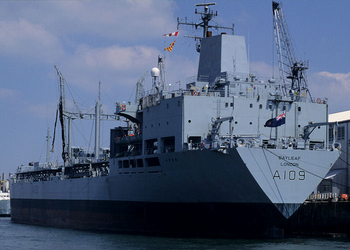 Photograph of the vessel RFA Bayleaf pictured at Devonport on 6th May 1996