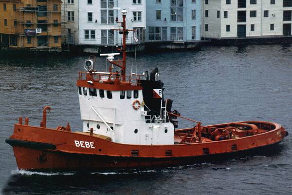 Photograph of the vessel  Bebe pictured in Bergen on 26th October 1998