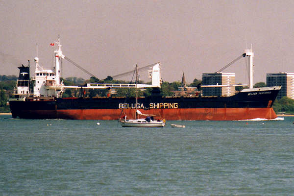 Photograph of the vessel  Beluga Performer pictured departing Southampton on 8th May 2001