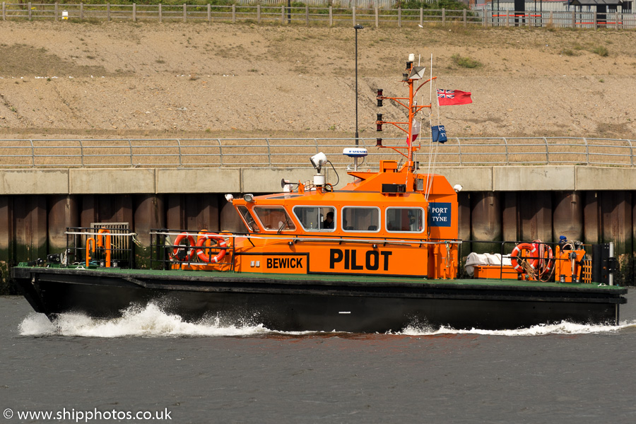Photograph of the vessel pv Bewick pictured passing North Shields on 21st August 2015