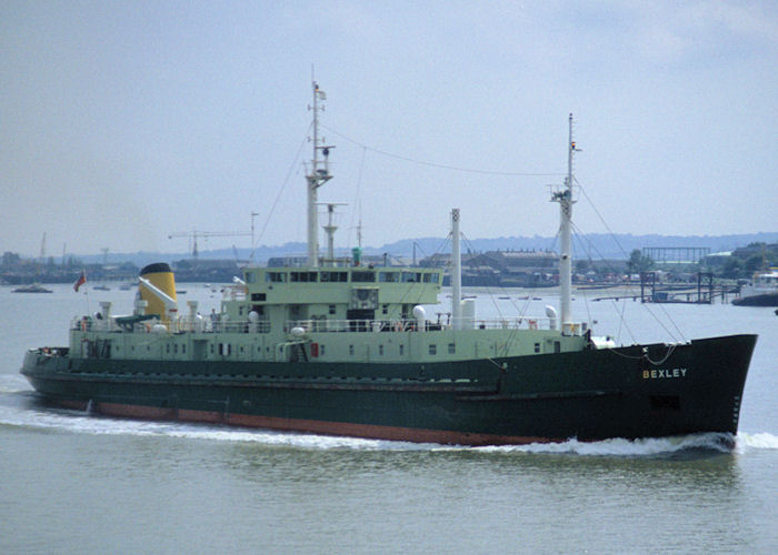 Photograph of the vessel  Bexley pictured passing Tilbury on 19th August 1992