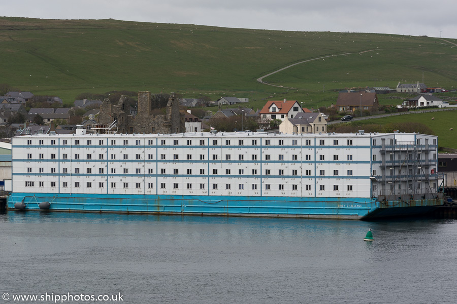 Photograph of the vessel  Bibby Challenge pictured at Scalloway on 20th May 2015