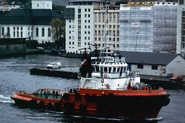 Photograph of the vessel  Birk pictured in Bergen on 26th October 1998