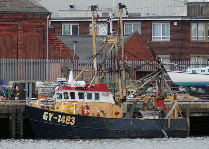Photograph of the vessel fv Black Jack pictured at Grimsby on 5th September 2009