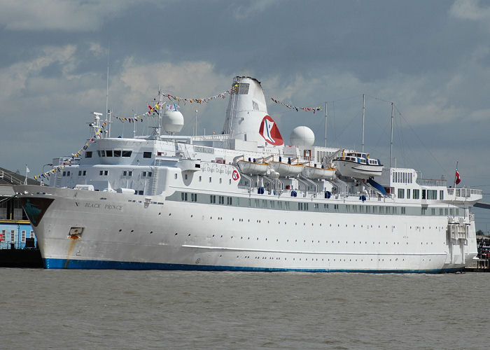 Photograph of the vessel  Black Prince pictured at the London Cruise Terminal, Tilbury on 10th August 2006