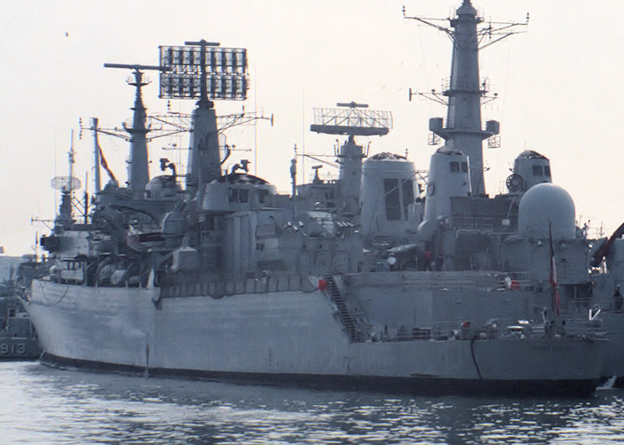 Photograph of the vessel  Blanco Encalada pictured at Portsmouth Naval Base on 29th August 1987