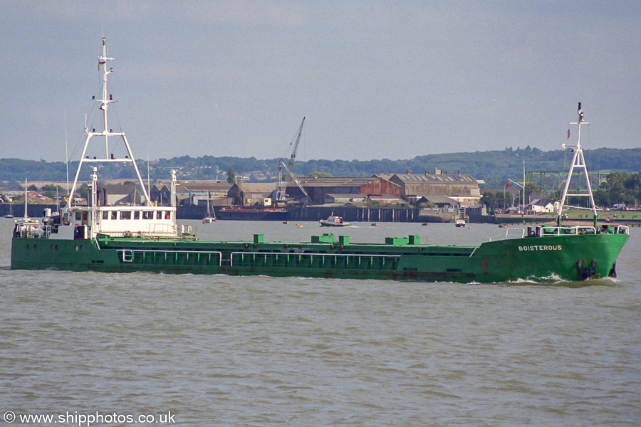 Photograph of the vessel  Boisterous pictured passing Gravesend on 31st August 2002
