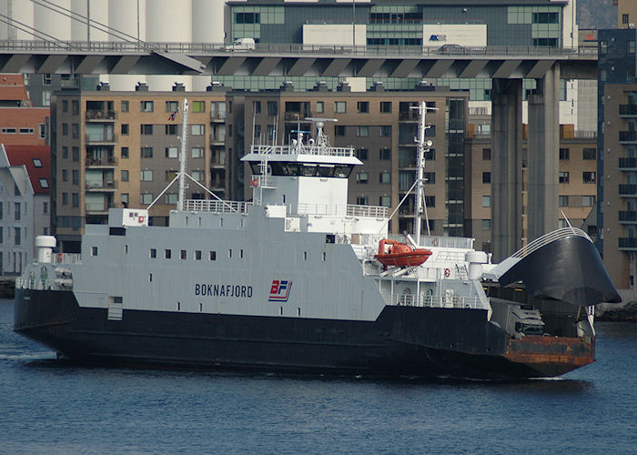 Photograph of the vessel  Boknafjord pictured arriving at Stavanger on 5th May 2008