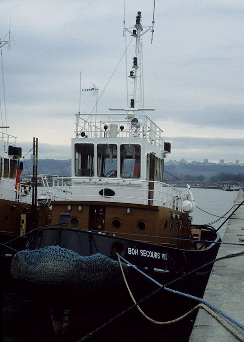 Photograph of the vessel  Bon Secours VII pictured at Rouen on 5th March 1994