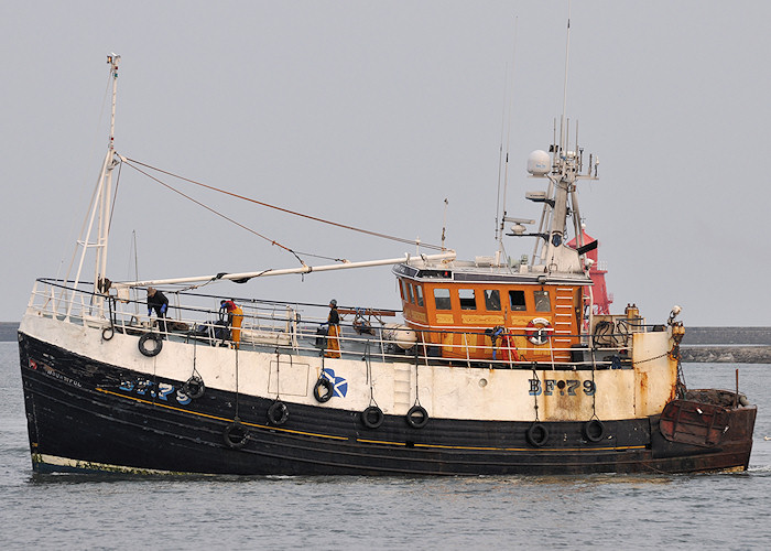 Photograph of the vessel fv Bountiful pictured arriving at the Fish Quay, North Shields on 23rd March 2012
