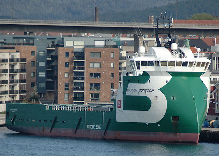 Photograph of the vessel  Bourbon Monsoon pictured at Stavanger on 5th May 2008
