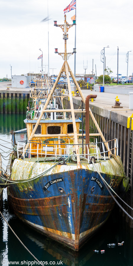 Photograph of the vessel fv Boy Cameron pictured laid up at Portavogie on 29th June 2023