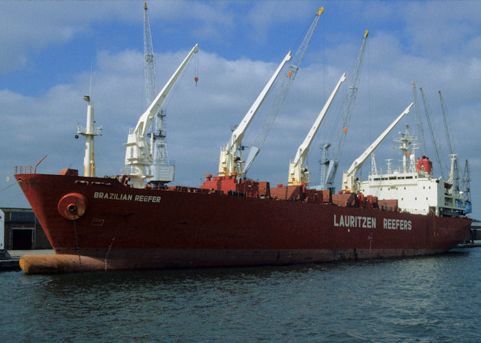 Photograph of the vessel  Brazilian Reefer pictured in Antwerp on 19th April 1997