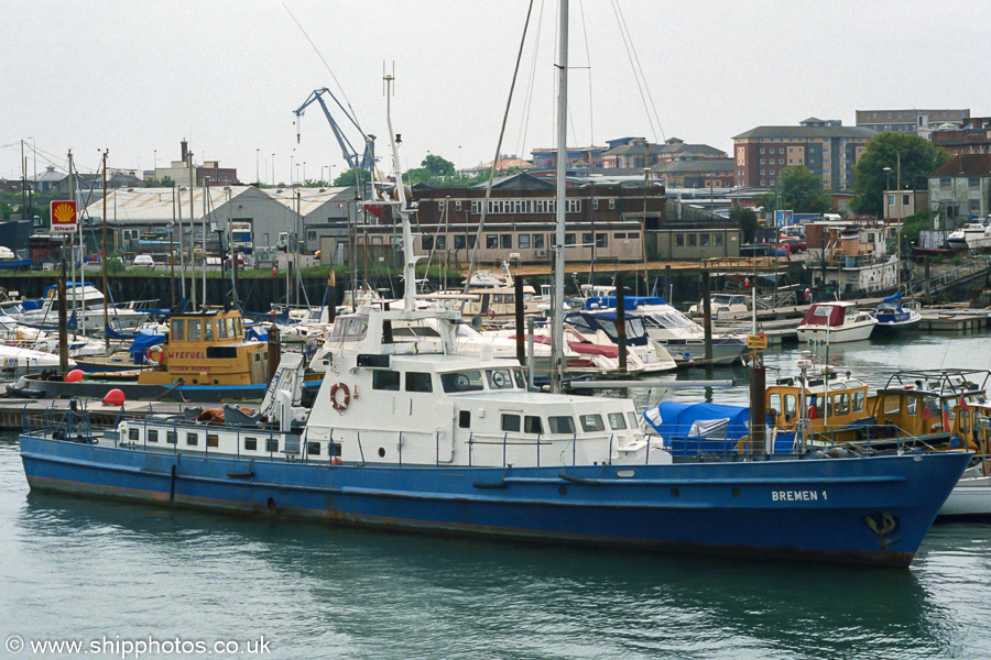 Photograph of the vessel  Bremen 1 pictured at American Wharf, Southampton on 5th July 2003
