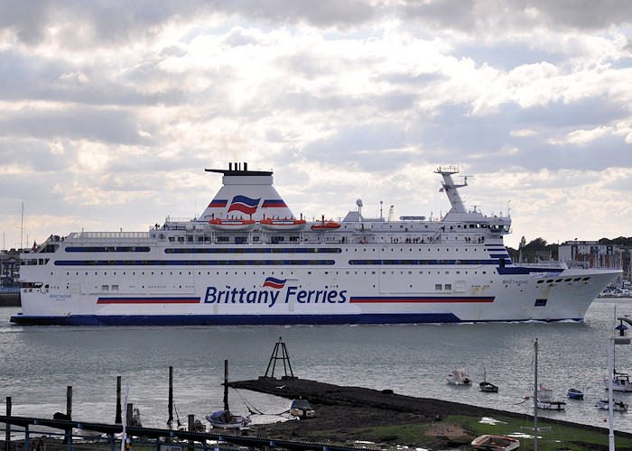 Photograph of the vessel  Bretagne pictured arriving in Portsmouth Harbour on 19th July 2012