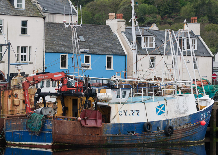 Photograph of the vessel fv Brighter Morn pictured at Stornoway on 8th May 2014