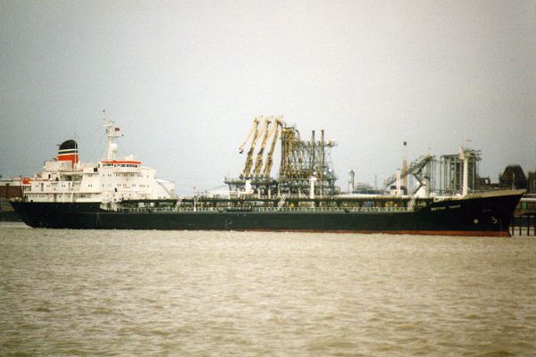 Photograph of the vessel  British Tamar pictured at Coryton on 6th October 1995