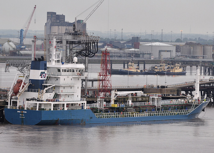 Photograph of the vessel  Bro Gothia pictured at Immingham Oil Terminal on 27th June 2012
