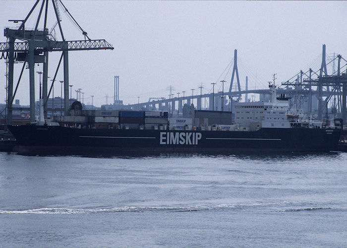Photograph of the vessel  Bruarfoss pictured in Hamburg on 21st August 1995
