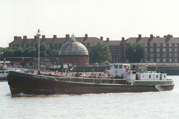 Photograph of the vessel  Bruce Stone pictured passing Greenwich on 9th August 1995