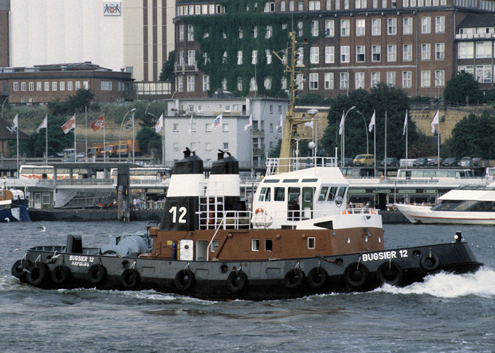 Photograph of the vessel  Bugsier 12 pictured in Hamburg on 23rd August 1995