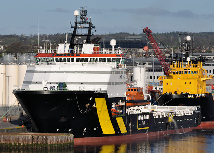 Photograph of the vessel  Caledonian Vision pictured at Aberdeen on 13th May 2013