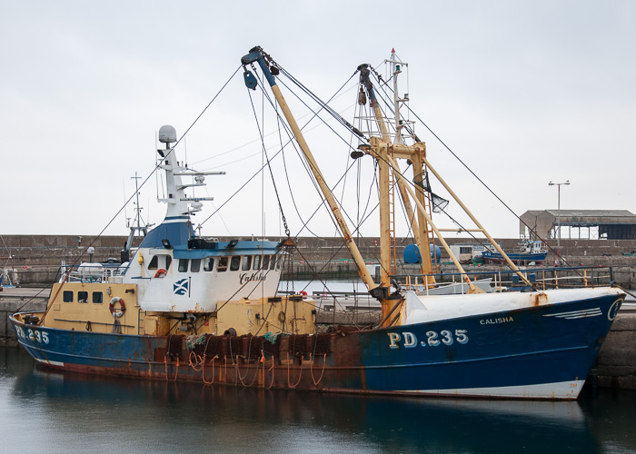 Photograph of the vessel fv Calisha pictured at Buckie on 5th May 2014